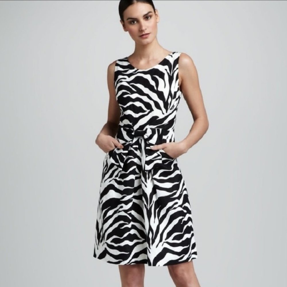 Kate Spade Jillian Dress zebra print size 12